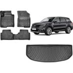 Team Car Kia Sorento 2023 (7 Koltuk) Model 3D Bagaj Havuzu+3d Havuzlu Araca Özel Paspas Takımı - Siyah - Siyah