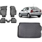Team Car Opel Astra G Hatchback 2001 Model 3D Bagaj Havuzu+3d Havuzlu Araca Özel Paspas Takımı - Siyah - Siyah