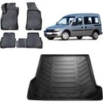 Team Car Opel Combo Combi 2010 Model 3D Bagaj Havuzu+3d Havuzlu Araca Özel Paspas Takımı - Siyah - Siyah