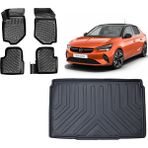 Team Car Opel Corsa F 2023 Model 3D Bagaj Havuzu+3d Havuzlu Araca Özel Paspas Takımı - Siyah - Siyah