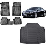 Team Car Opel Insignia Sedan 2014 Model 3D Bagaj Havuzu+3d Havuzlu Araca Özel Paspas Takımı - Siyah - Siyah