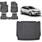 Team Car Renault Clio 4 Spourttourer 2017 Alt Kademe Bagaj Havuzu+3d Havuzlu Araca Özel Paspas Takımı - Siyah - Siyah