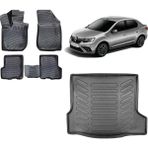 Team Car Renault Symbol 2013 Model 3D Bagaj Havuzu+3d Havuzlu Araca Özel Paspas Takımı - Siyah - Siyah