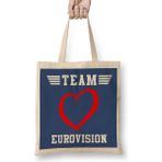 Team Eurovision Top Gun Style Bez Çanta Uzun Saplı - Açık Bej - 40 X 40