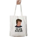 Team Steve Steve Takımı Iki Tarafı Kalıcı Baskılı Yıkanabilir Okul Plaj Omuz Bez Çantası