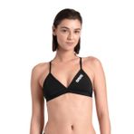 Team Swim Top Tie Back Solid Kadın Siyah Yüzücü Bikini Üstü 004768550