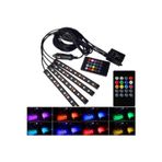 Teamcar Araç Içi Aydınlatma Kumandalı Uyumlu 12 Ledli Ayak Altı Led 7 Renk Rgb