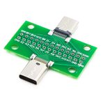 Teansic 2 Adet USB 3.1 TİPEC PCB Test Soketi Erkek - Dişi 24P 2.54 mm Veri Hattı Kablo Transferi için Konektör Soketi