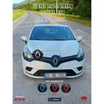 Tear Now Renault Clio 4 (2012-2018) Uyumlu Yeni Tasarım Amblem Kaplama Sticker - Piano Black, Siyah & Gri - Standart - Parlak Siyah
