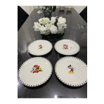 TEBAK COLLECTION Minnie Mickey Mouse Desenli Porselen Pasta Tabağı 4'lü TBK170MSTBK