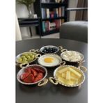 Teberrik Dükkan Bakır Kahvaltılık6 Lı Çerezlik Bakır Sunumluk Meze Tabağı Bakır Çerezlik