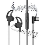 Tebinzi In-Ear-Game-Headset – Kablolu kulak içi oyuncu kulaklığı, çıkarılabilir çift mikrofonlu | hafif 3,5 mm jak kulaklık, gürültü azaltma, mobil cihazlar ve bilgisayarlar için inline kontrol