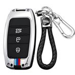 TECART Anahtar Fob Kılıf Kapak Fit Kia NIRO Forte Optima Sorento Rio Soul EV Sportage Anahtar Aksesuarları Koruyucu 3/4 Düğmeler, 3 Düğme örgülü Anahtarlık-gümüş, 3 button-Braided keychain-Silver