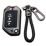 TECART Çevir Energie anahtarlık tutucu anahtarlık Jeep Wrangler JL JLU Rubicon Gladyatör JT Anahtar Aksesuarları Için Fit 4 Düğme Siyah