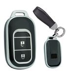 TECART Honda Accord Civic HEV VEZEL RV3 RV4 RV5 için Anahtarlık Kapağı Fit Araba Aksesuarları TPU Akıllı Anahtar Kapağı 2 Düğme Anahtar Kılıf, R-anahtarlık-siyah