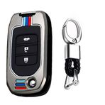 TECART Katlanır Akıllı Anahtarlık Kılıfı Kabuk Otomotiv İç Aksesuarları Honda Vezel Civic CR-V HR-V Accord, A Anahtarlık-Siyah, Anahtarlık-Siyah, A Anahtarlık-Siyah, A Anahtarlık-Siyah