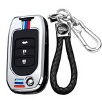 TECART Katlanır Akıllı Anahtarlık Kılıfı Kabuk Otomotiv İç Aksesuarları Honda Vezel Civic CR-V HR-V Accord, B Anahtarlık-gümüş, B anahtarlık-gümüş, B Anahtarlık-gümüş, B anahtarlık-gümüş