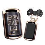 TECART Toyota anahtarlık kapak anahtarlık kabuk anahtarlık ile Fit Toyota Sienna 2020 yumuşak TPU anahtar aksesuarları, B-siyah, Bow-keychain