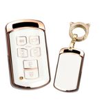 TECART Toyota anahtarlık kapak anahtarlık kabuk anahtarlık ile Fit Toyota Sienna 2020 yumuşak TPU anahtar aksesuarları, C-beyaz, Cat-keychain