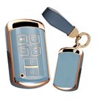 TECART Toyota anahtarlık kapak anahtarlık kabuk anahtarlık ile Fit Toyota Sienna 2020 yumuşak TPU anahtar aksesuarları, R-gri, R-keychain