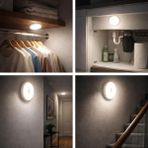 Tech Butiq 2’li Set Sensörlü LED Kabin Işığı Gece Lambası | 1,5W | 4000K Doğal Beyaz | 150 Lümen | USB Şarjlı | Manyetik & Bantlı | Mutfak Dolabı, Merdiven, Aydınlatma Karanlıkta Harekete Duyarlı - Option-1