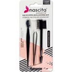 Tech Butiq 3lü Set (Ustura,cımbız,çift Taraflı Kaş Fırçası) - 15 - Adaçayı Yeşili