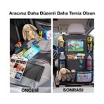 Tech Butiq 8 Bölmeli Araç Koltuk Arkası Organizer Araba Koltuk Arkası Eşya Düzenleyici Organizer - 001-Renkli