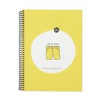 Tech Butiq 80 Yaprak Kareli Hafif Kağıt Stickerli Defter, Şort, 18.5X25CM - -- - Option-1
