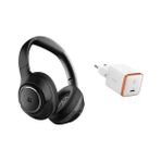 Tech Butiq Audio Kulak Üstü P10 Bluetooth Kablosuz Kulaklık Şeffaf & Gaming Mod - ASD09691 30W Usb-C Ultra Mini Hızlı Şarj Aleti - -- - Option-1