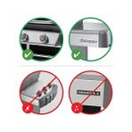 Tech Butiq Barbekü Genesis S Serisi Için Paslanmaz Çelik Aroma Çubuğu 17,6 x 2,2 x 9,65 Cm, Siyah, 5'li Paket, 7620 - Ahşap - Option-1