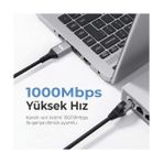 Tech Butiq Bix C6C01 Usb-C To 1000MBPS Gigabit Ethernet Dönüştürücü Cat6 Kablo 1 Metre Thunderbolt 3/4/5, Mac/windows/ipad/ Uyumlu - Option-1 - Ahşap