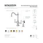 Tech Butiq Pirinç KS1778ALBS Mutfak Musluk Pirinç Spray, 8 – 1/4-Inç, Saten Nikel - Ahşap
