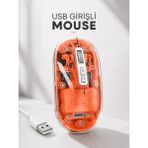 Tech Butiq Sessiz Kablosuz USB Girişli Mouse Fare Yüksek Performanslı - Adaçayı