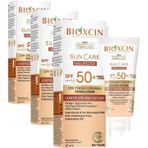Tech Butiq Sun Care Lekeye Eğilimli Ciltler Için Çok Yüksek Korumalı Renkli Güneş Kremi 50 Spf - Leke Tinted 50 ml (3 Paketi) - Option-1