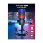 Tech Butiq USB Mikrofonu, Ampligame Oyun Bilgisayarı Masaüstü Kondansatör, Rgb Mikrofon, Mac/bilgisayar/ps4/ps5'te Youtube, Sessiz Düğmeli, Mikrofon Kazancı, Pop Filtresi, Şok Montajı, Kulaklık Jakı-A8 - 1 GB - Acı Kahverengi - Option-1