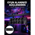 Tech Butiq USB ve Type-C Çıkışlı 10'lu Akım Korumalı Çoklu Priz Güç Dağıtıcı - Ahşap