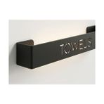 Tech Butiq Yapışkanlı Havlu Askısı Siyah Metal Havluluk Towels Yazılı Banyo Havlu Tutucu Duvar Tipi Havluluk Dikey Yatay Kullanım Modern Havlu Askılığı - 001-Beyaz - Option-1