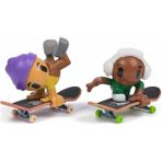 Tech Deck Sk8 Crew Figürlü Parmak Kaykayı 2’li Paket S1 - Mor Şapkalı ve Beyaz Kulaklıklı - Renkli