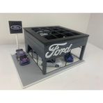 Tech Trade Ford Diecast Showroom Garaj Diorama 1:64 Ölçek - Beyaz