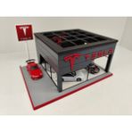 Tech Trade Tesla Diecast Showroom Garaj Diorama 1:64 Ölçek - Renkli