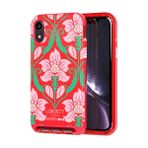 Tech21 Koruyucu Apple iPhone XR Kılıf İnce Suni Deri Arka Kapak FlexShock ile - Evo Luxe Azelia Liberty - Kırmızı/Pembe
