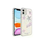 Techaks Iphone 11 Kılıf Sert Parlak Yüzeyli Pretty Kalpli Yıldızlı Love Desenli Kapak TCH-MİMBO-iPhone 11