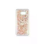 Techaks Samsung Galaxy Note 5 Kılıf Sıvılı Simli Yüzüklü Standlı Airbag Silikon Kılıf Milce 56AÖ-8682314045254-474