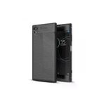 Techaks Sony Xperia Xa1 Plus Kılıf Kamera Korumalı Deri Görünümlü Dikiş Detaylı Silikon Kapak Niss 56AÖ-8680436138809-484