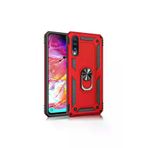 Techaks T15219-TCHS Huawei P Smart Pro 2019 Kılıf Kamera Çıkıntılı Standlı Yüzüklü Mıknatıslı Zırh Kapak Vega - Kırmızı