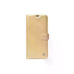 Techaks T17400-TCHS Realme C21 Kılıf Zore Kar Deluxe Kapaklı Kılıf - Gold