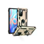 Techaks T20576-TCHS Poco M4 Pro 5G Kılıf Kamera Çıkıntılı Standlı Yüzüklü Mıknatıslı Zırh Kapak Vega - Gold