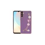 Techaks T26691-TCHS Galaxy A54 Kılıf El Tutamaçlı Kamera Korumalı Zore Taka Silikon Kapak - Mor