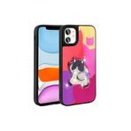 Techaks T31180-TCHS Iphone 11 Kılıf Parlayan Kabartmalı İkonik Figürlü Zore Amas Silikon Kapak - Mor