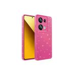 Techaks T31876-TCHS Redmi Note 13 Pro 4G Kılıf Kamera Korumalı Simli Lüks Zore Koton Kapak - Pembe Koyu